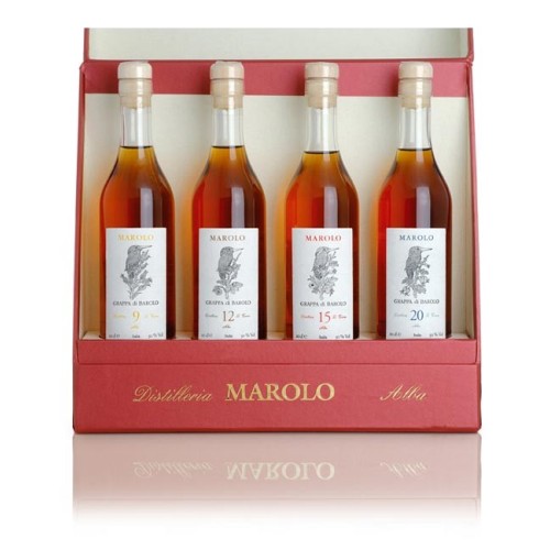 Grappa di Barolo Confezione "per quattro" Marolo