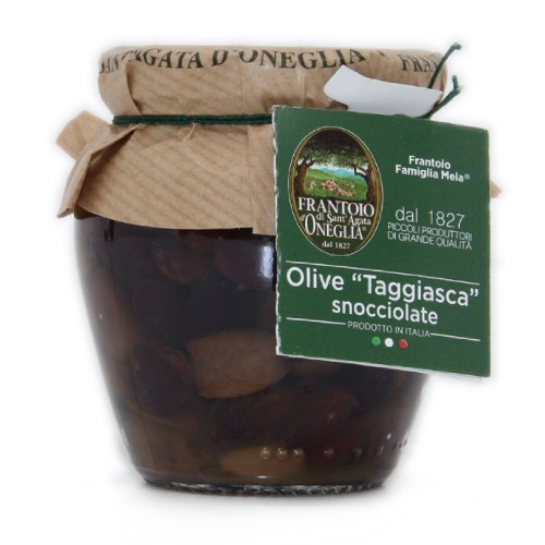 Frantoio Acquista Olive nere taggiasche in olio d'oliva snocciolate (180g) | Kitchencorner