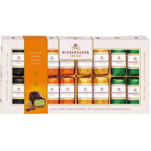 Niederegger Lübeck Variationen Pralinen mit Zartbitter-Schokolade assortiert (200g)