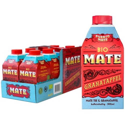 Buy Puerto Mate Iced Tea Pomegranate (8 x 500ml) online | Kitchencorner
