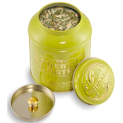 PUERTO MATE Teeblätter Yerba Mate Zitronengras Dose (100g)