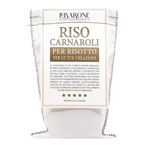 Fior di Maiella Riz Carnaroli en sac de toile (500g) - Riz pour risotto premium d'Italie